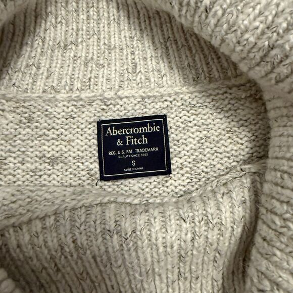 Abercrombie & Fitch Cowl Neck Fair Isle Knit Sweater Dress Womens Small Y2K - Picture 3 of 8
